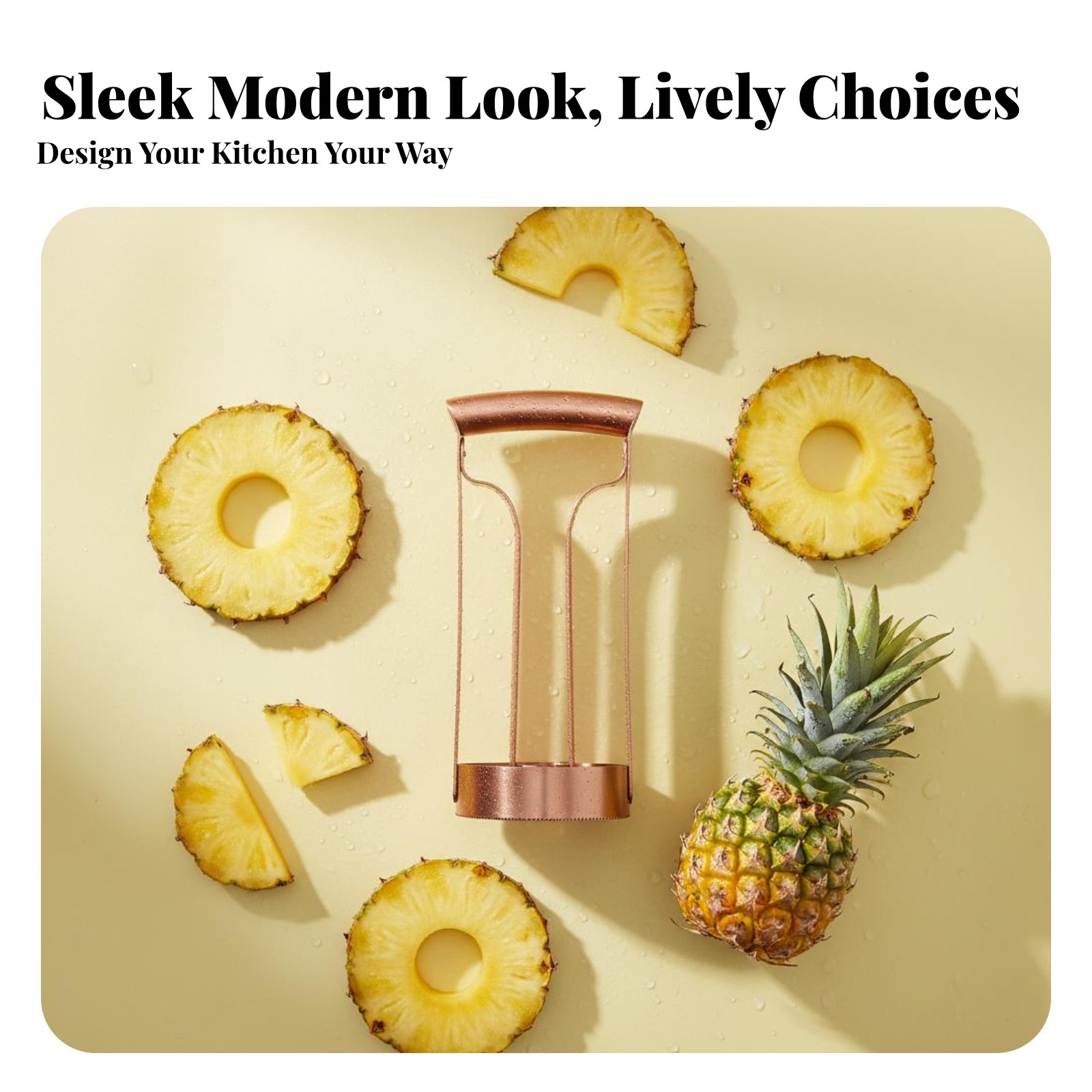 Kitchen Gadgets & Toys - Cortador de Piña de Acero Inoxidable,