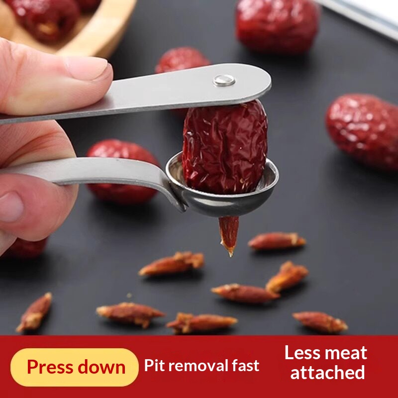 Kitchen Gadgets & Toys - Descorazonador de Dátiles de Acero Inoxidable,
