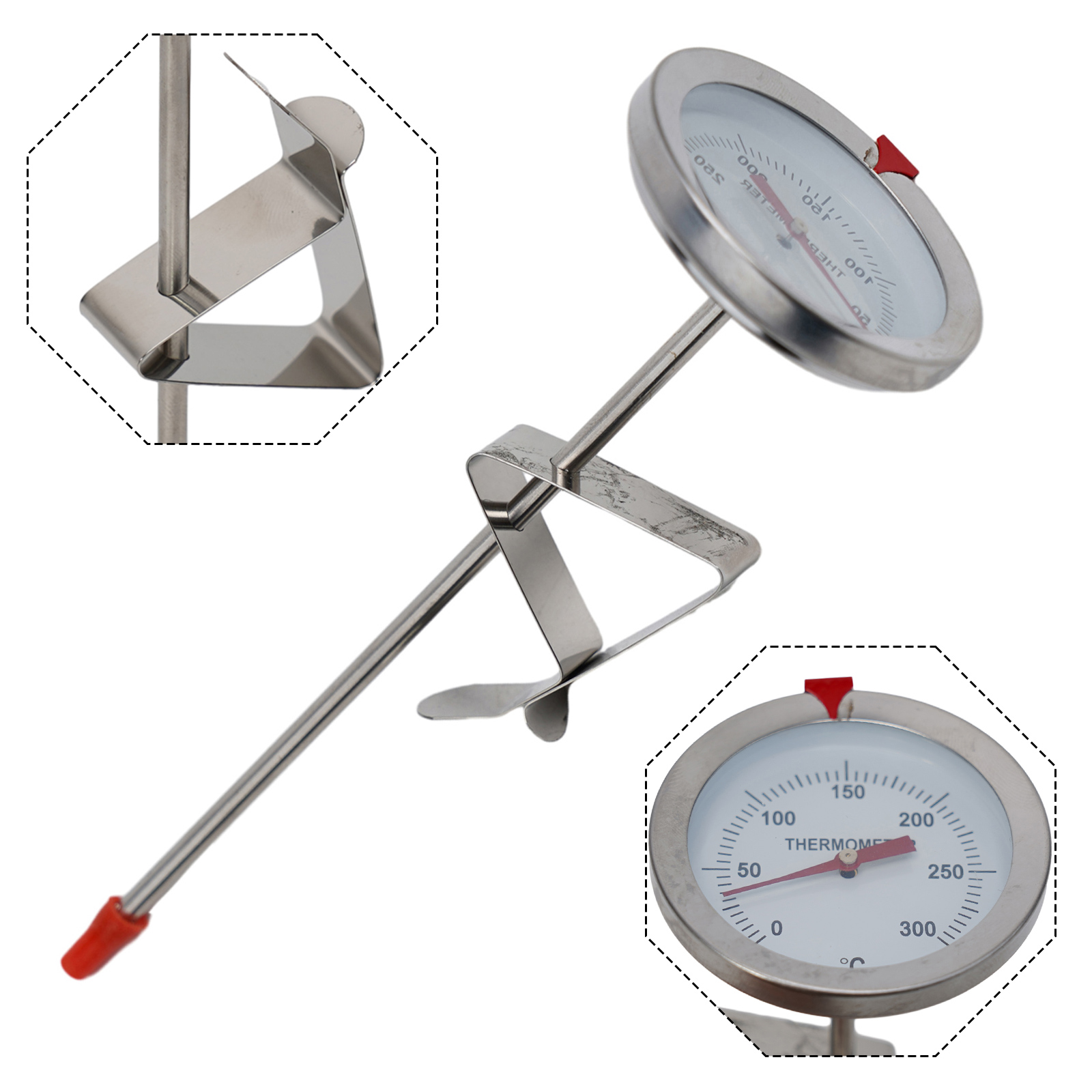 Kitchen Home Gadgets - Termómetro de sonda de acero inoxidable,