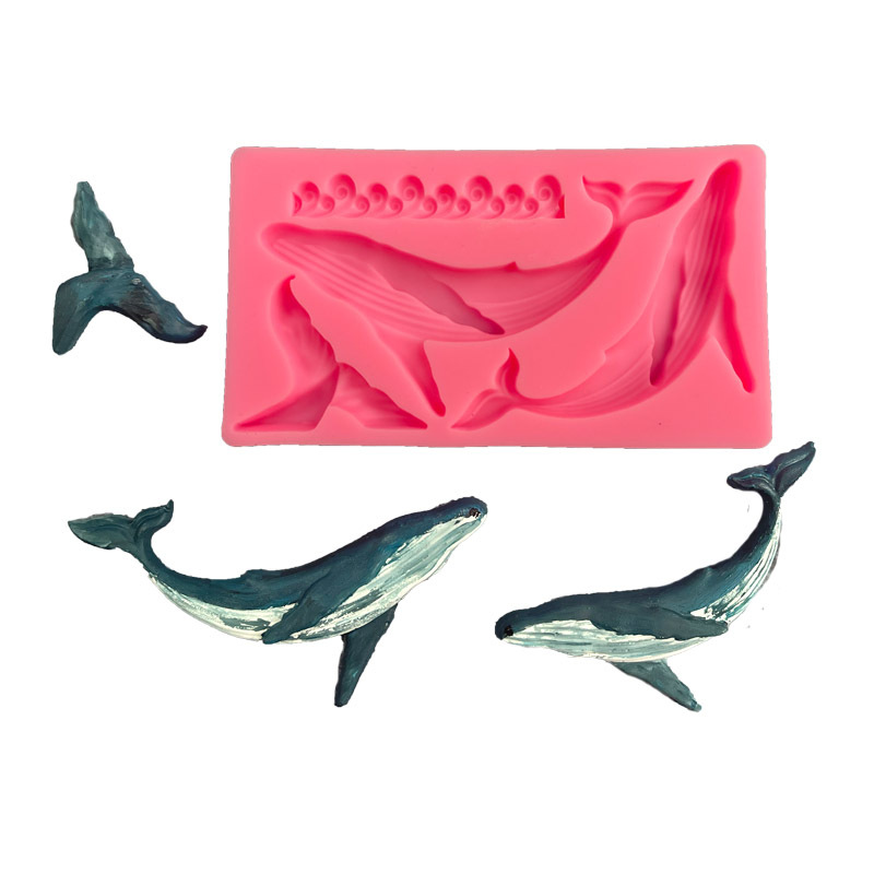 Kitchen Gadgets Wholesale - Molde de silicona de ballena DIY,