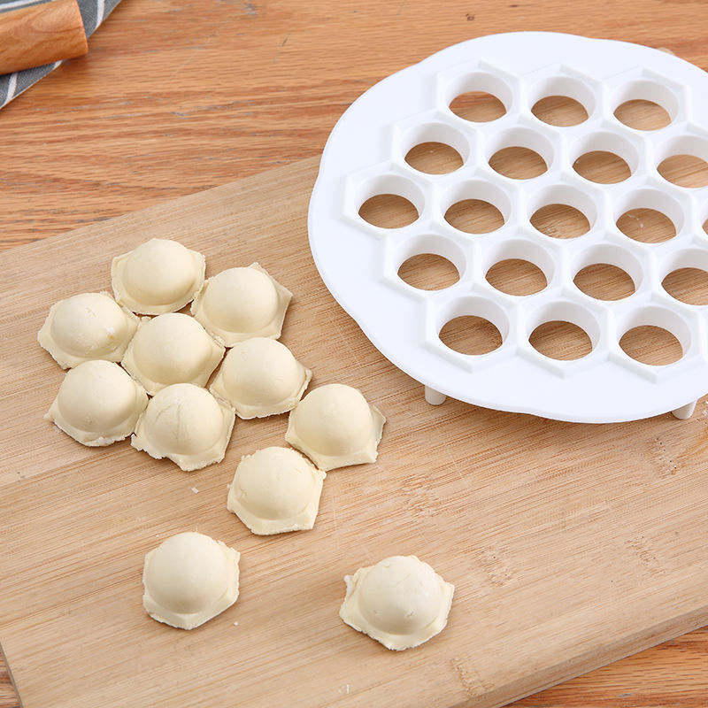 Kitchen Gadgets Dumpling Maker - Molde para Empanadillas, 19 Orificios, Redondo,
