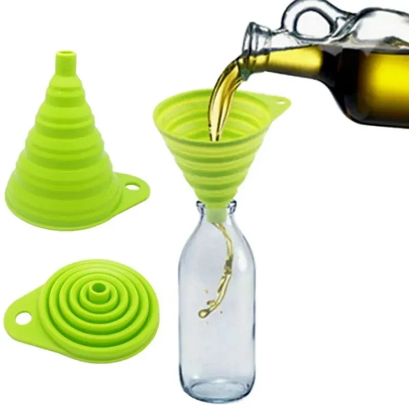 Kitchen Gadgets Design - 1/4 Unidades Embudo de Silicona Plegable