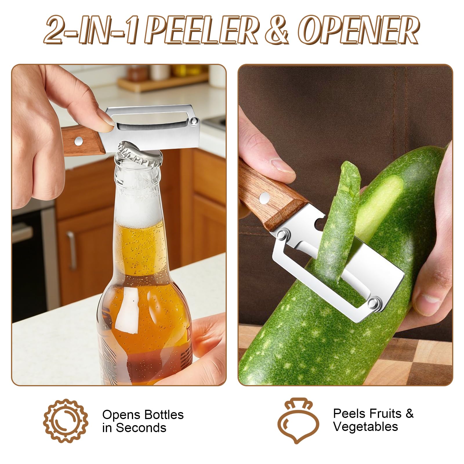 Pelador de Verduras 3 en 1 con - Kitchen Home Gadgets reseña y precio