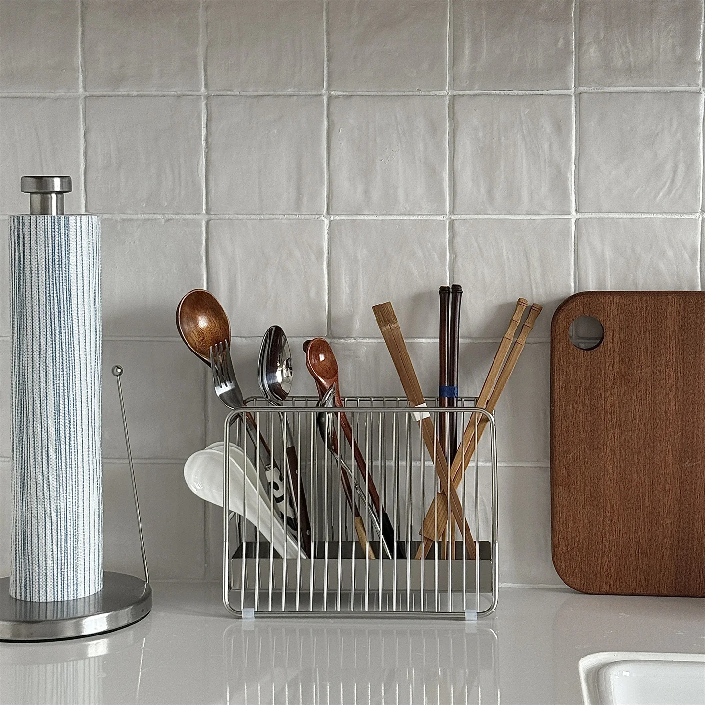 Soporte de pared de acero inox - Kitchen Utensil Holder reseña y precio