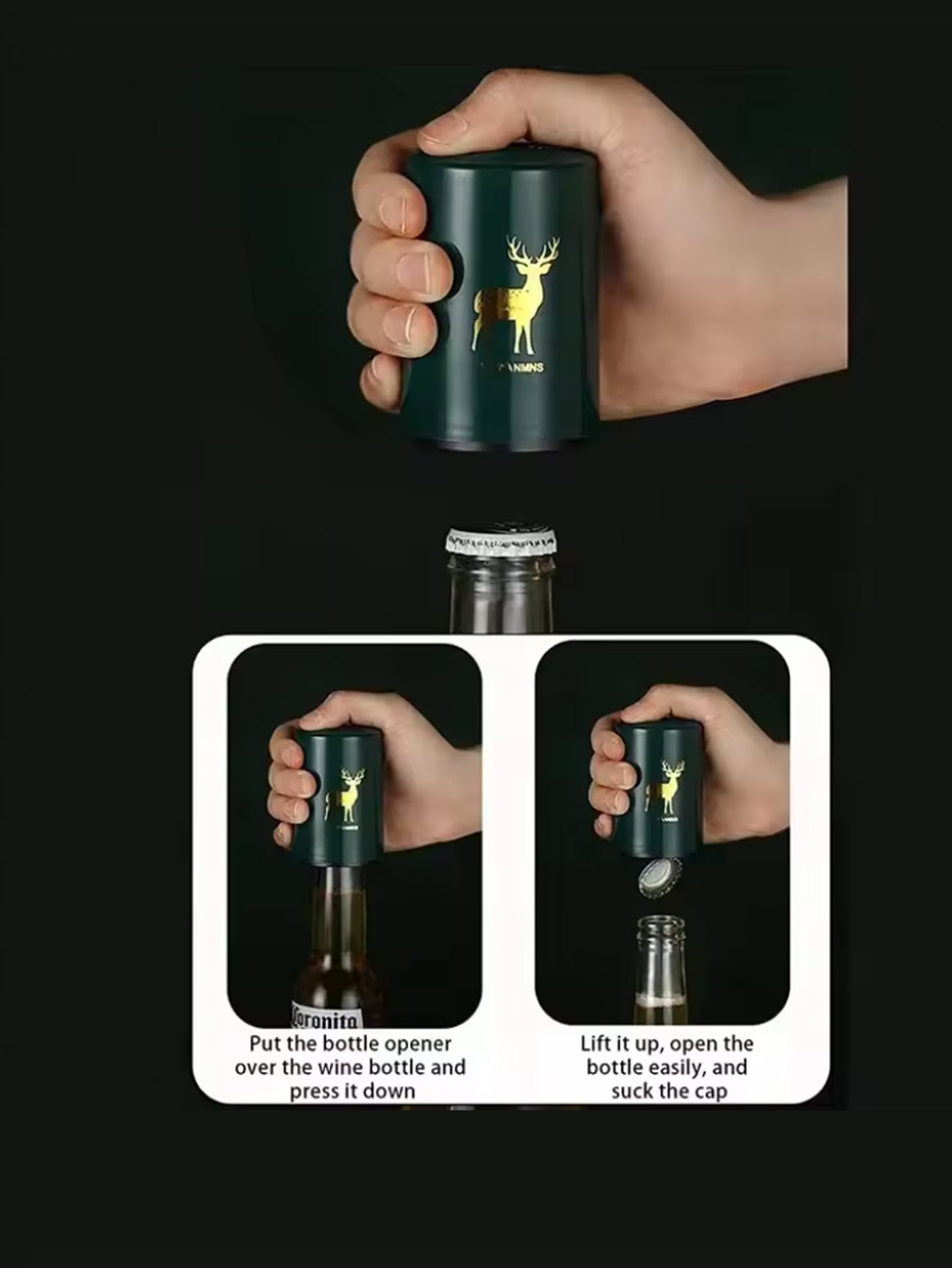 Abridor automático de botellas - Kitchen Gadgets Design reseña y precio