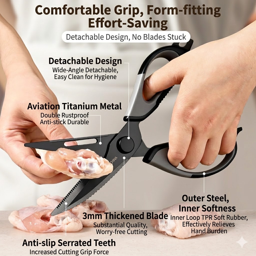 Tijeras de Cocina de Titanio p - Kitchen Gadgets And Accessories reseña y precio